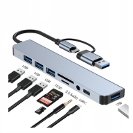 8 in 1 USB Hub S-HB-U-108A