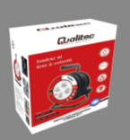 Udlinitel barabanly Qualitec Q1764/50EB 50m, 3*1.5mm (gara +gyzyl)