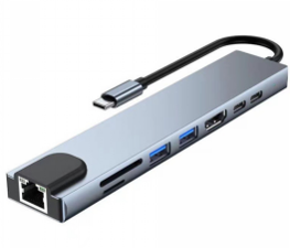 8 in 1 Dockingstation 100Mbps S-DS-T-108A