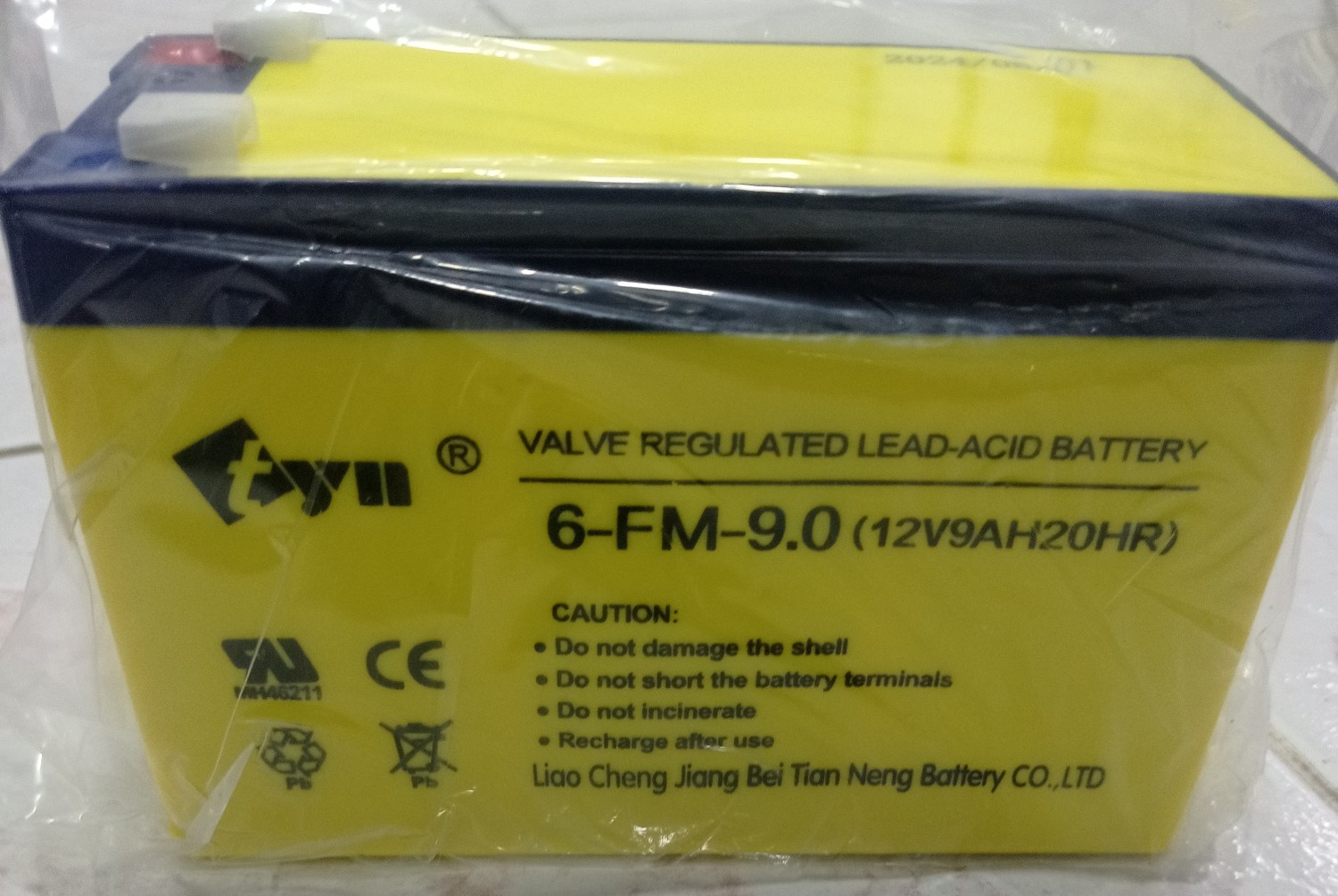 Akkumulýator batareýasy"tyn" 12V9Ah