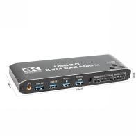 2x2 4K HDMI 2.0 KVM/Matrix 3.5mm Audio S-SP-MAK-202B